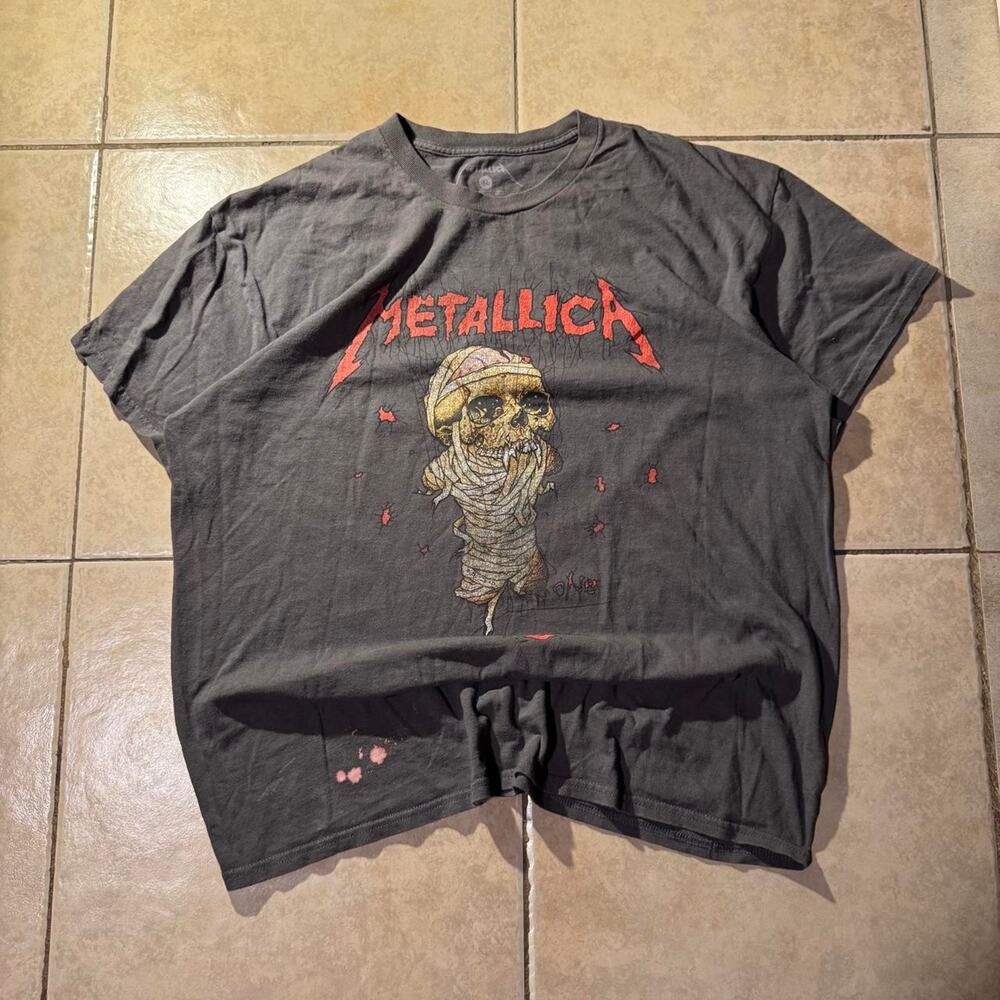 Y2k metallica black cotton t shirt Size XL in Mens
